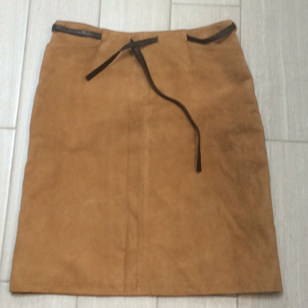 INC camel suede skirt